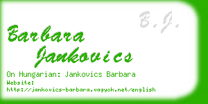 barbara jankovics business card